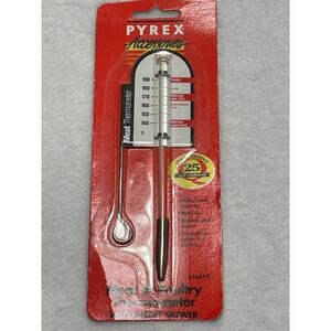 Pyrex Accessories Meat and Poultry Thermometer with Skewer 16419 Vintage 1996